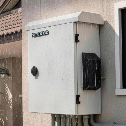 Outdoor Electrical Box with Thermostat and Fan, Cold-Rolled Steel Plate, Aluminum Alloy Back Beam, WD Series