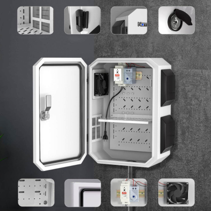 Outdoor Electrical Box with Thermostat and Fan, Cold-Rolled Steel Plate, Aluminum Alloy Back Beam, CG Series