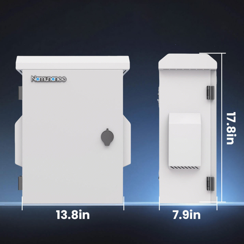 Outdoor Electrical Box with Thermostat and Fan, Cold-Rolled Steel Plate, Aluminum Alloy Back Beam, WD Series