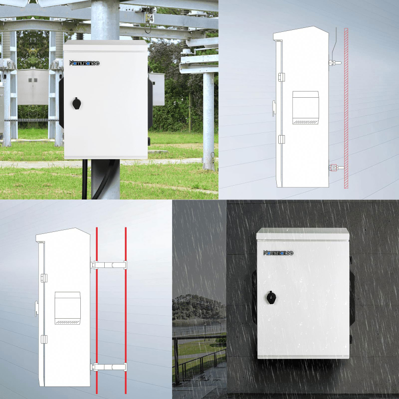 Outdoor Electrical Box with Thermostat and Fan, Cold-Rolled Steel Plate, Aluminum Alloy Back Beam,H3 Series