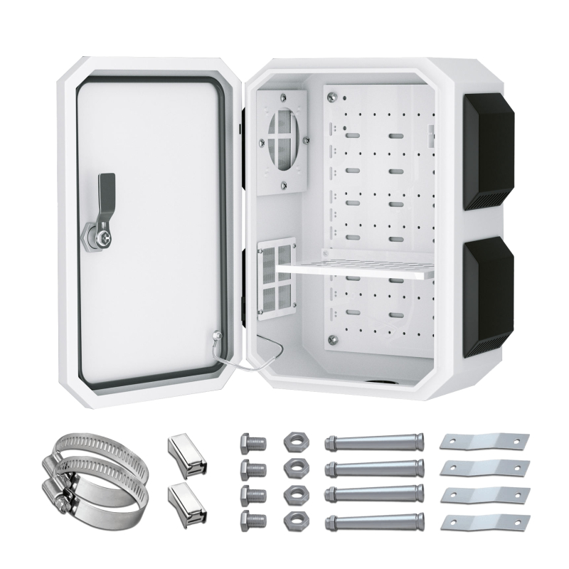 Outdoor Electrical Box with Thermostat and Fan, Cold-Rolled Steel Plate, Aluminum Alloy Back Beam, CG Series