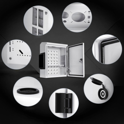 Outdoor Electrical Box with Thermostat and Fan, Cold-Rolled Steel Plate, Aluminum Alloy Back Beam,H3 Series
