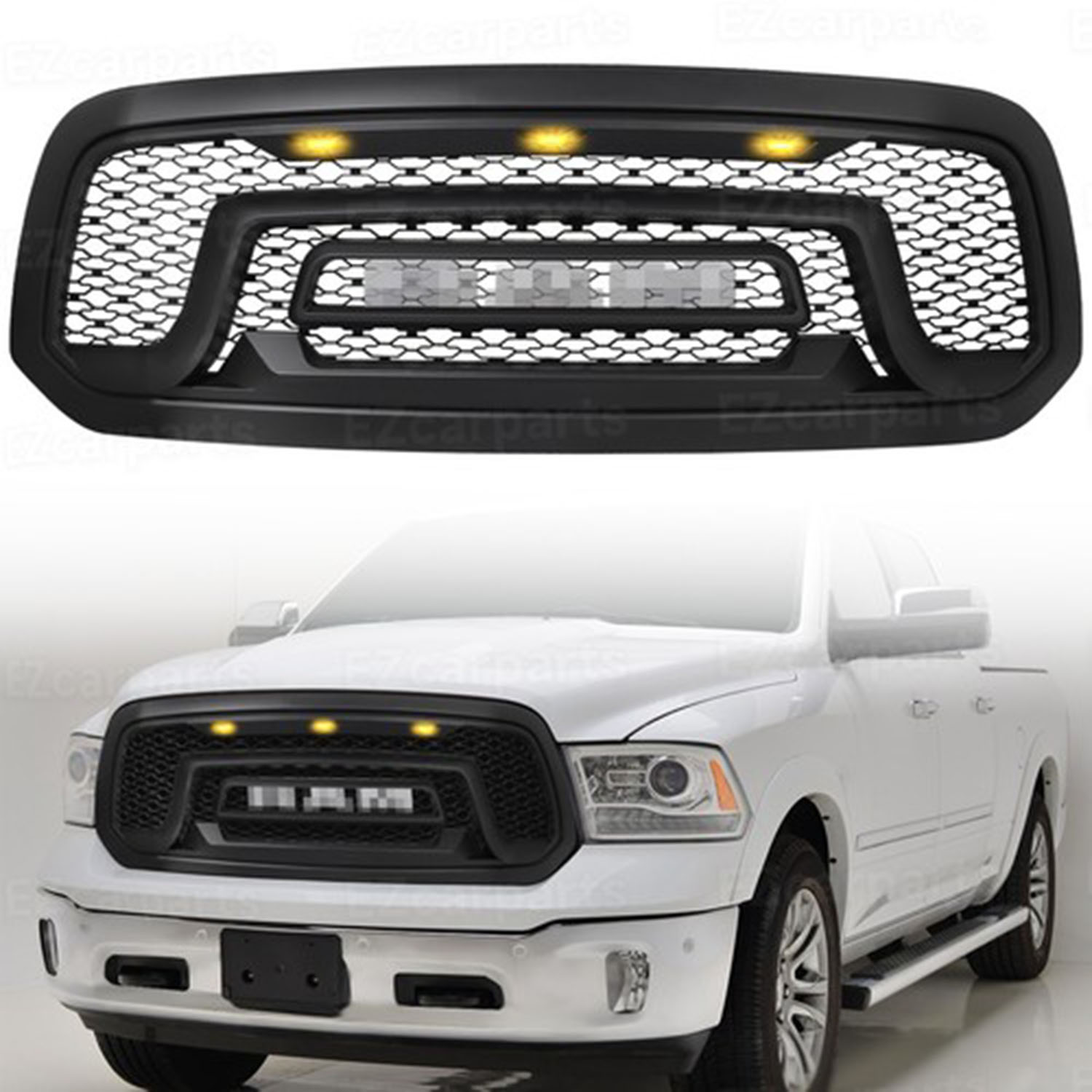 Front Grille with LED Lights for 2013–2018 Dodge Ram 1500