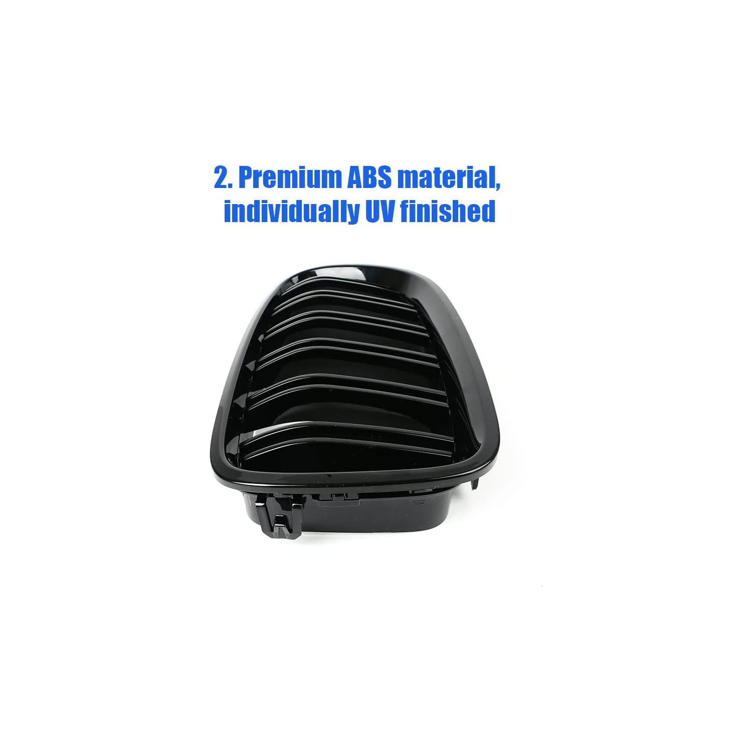 Covelta Front Replacement Kidney Grille Compatible with 2010-2016 BMW 5 Series M5 520i 523i 525i 528i 530i 535i 550i