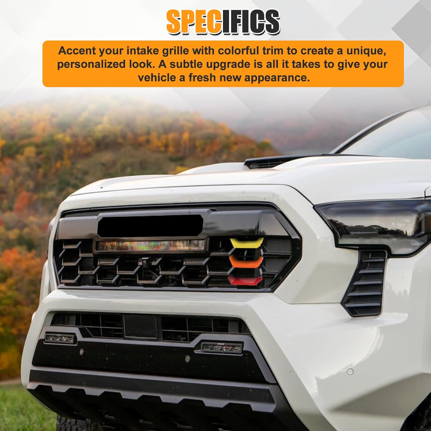 Covelta Tri-Color Front Grille Insert Trim for 2024–2026 Toyota Tacoma TRD Pro & Trailhunter
