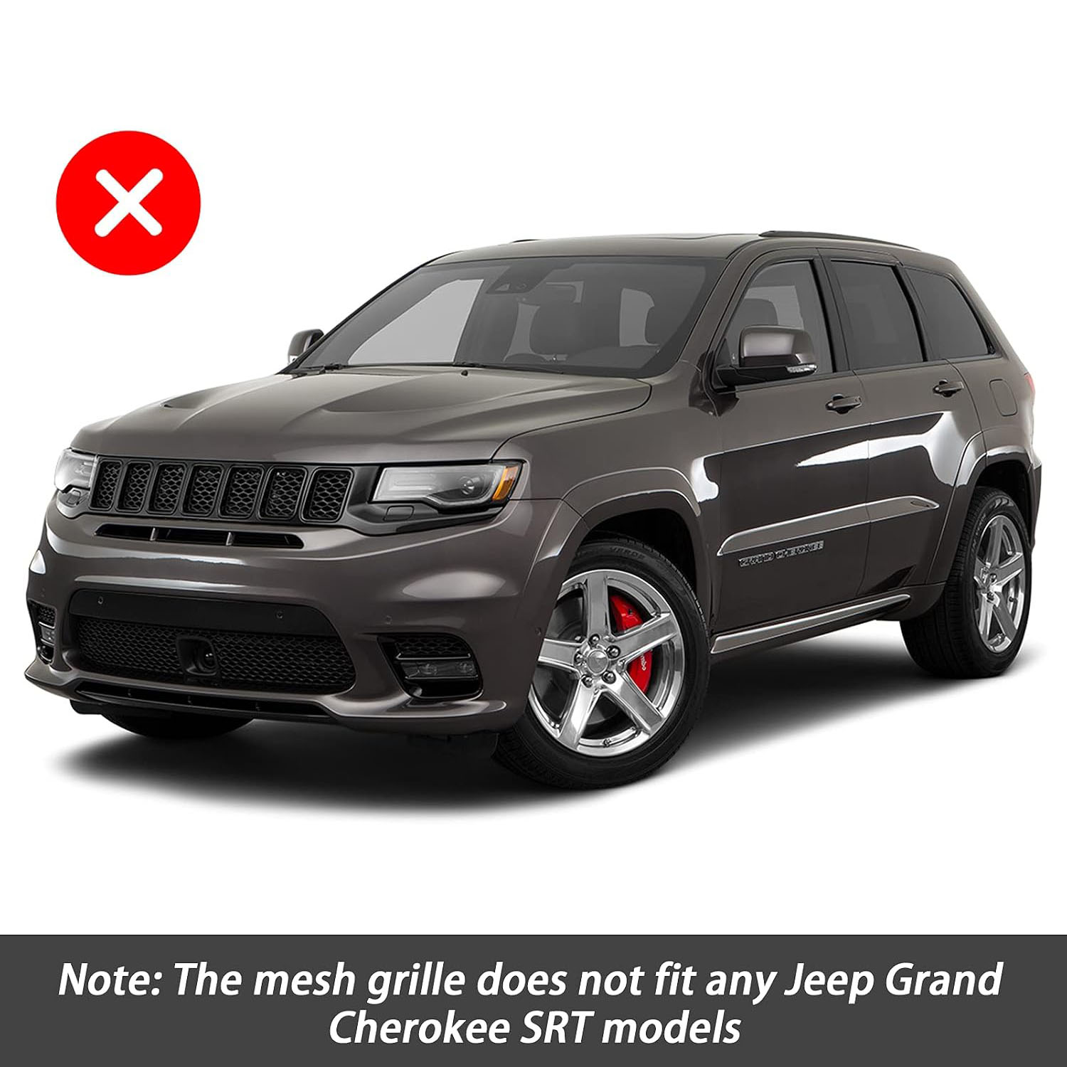 Covelta 7PCS Glossy Black Honeycomb Mesh Front Grille Inserts kits Replace for 2017-2021 Jeep Grand Cherokee