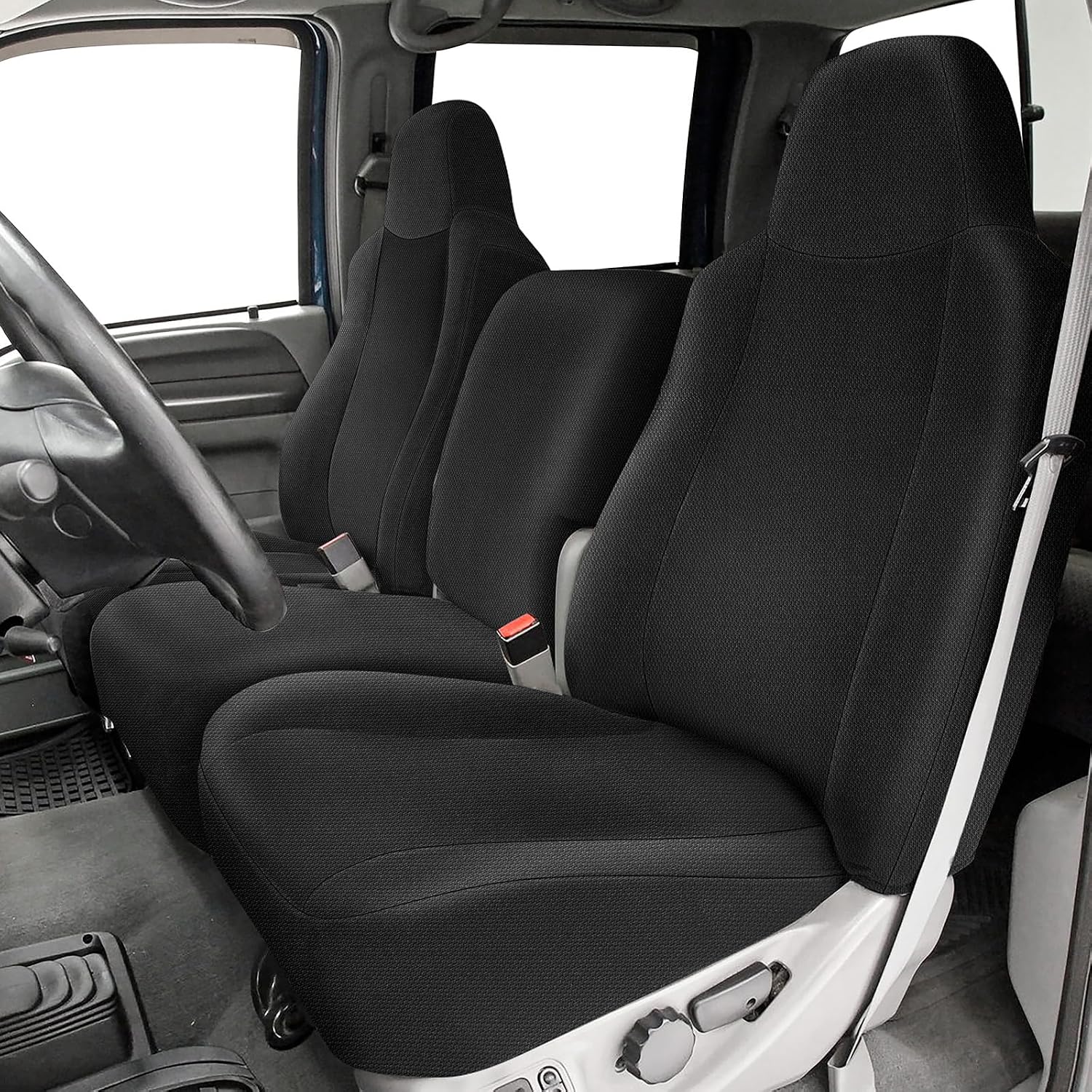 Front Seat Cover Replacement for 2002–2010 Ford F250–F550 Super Duty | 40/20/40 Split Bench Seat with Molded Headrests
