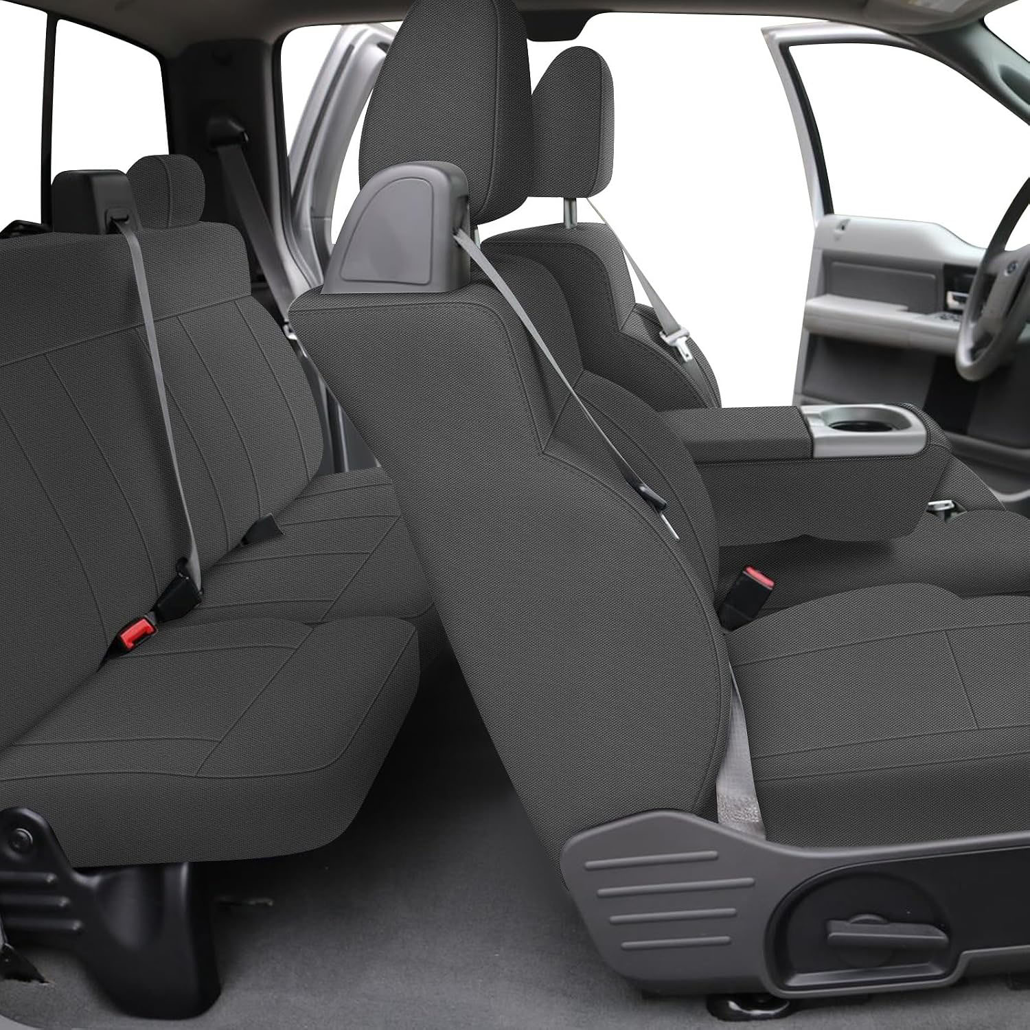 Full Set Seat Cover Replacement for 2004–2008 Ford F-150 XLT Super Cab(Gray)