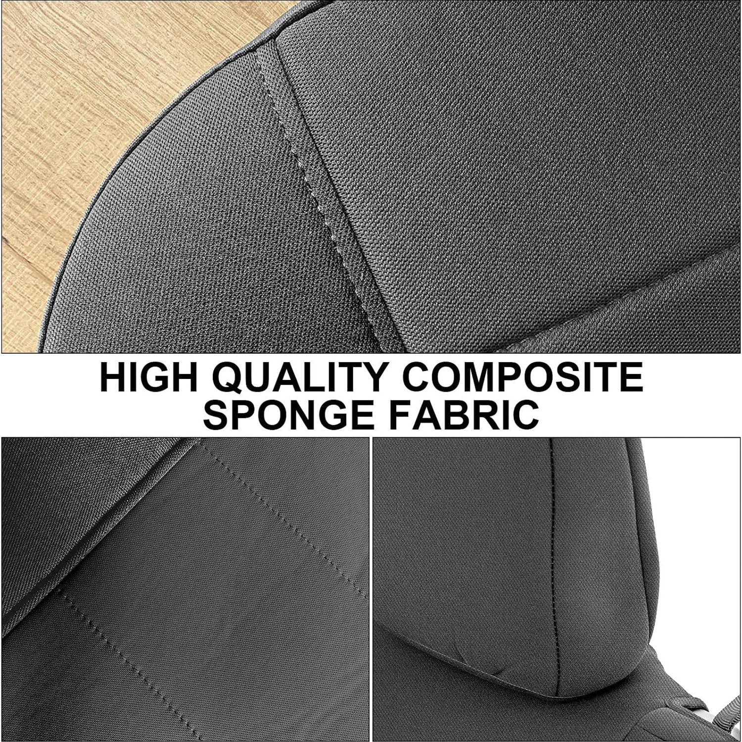 Full Set Seat Cover Replacement for 2004–2008 Ford F-150 XLT Super Cab(Gray)