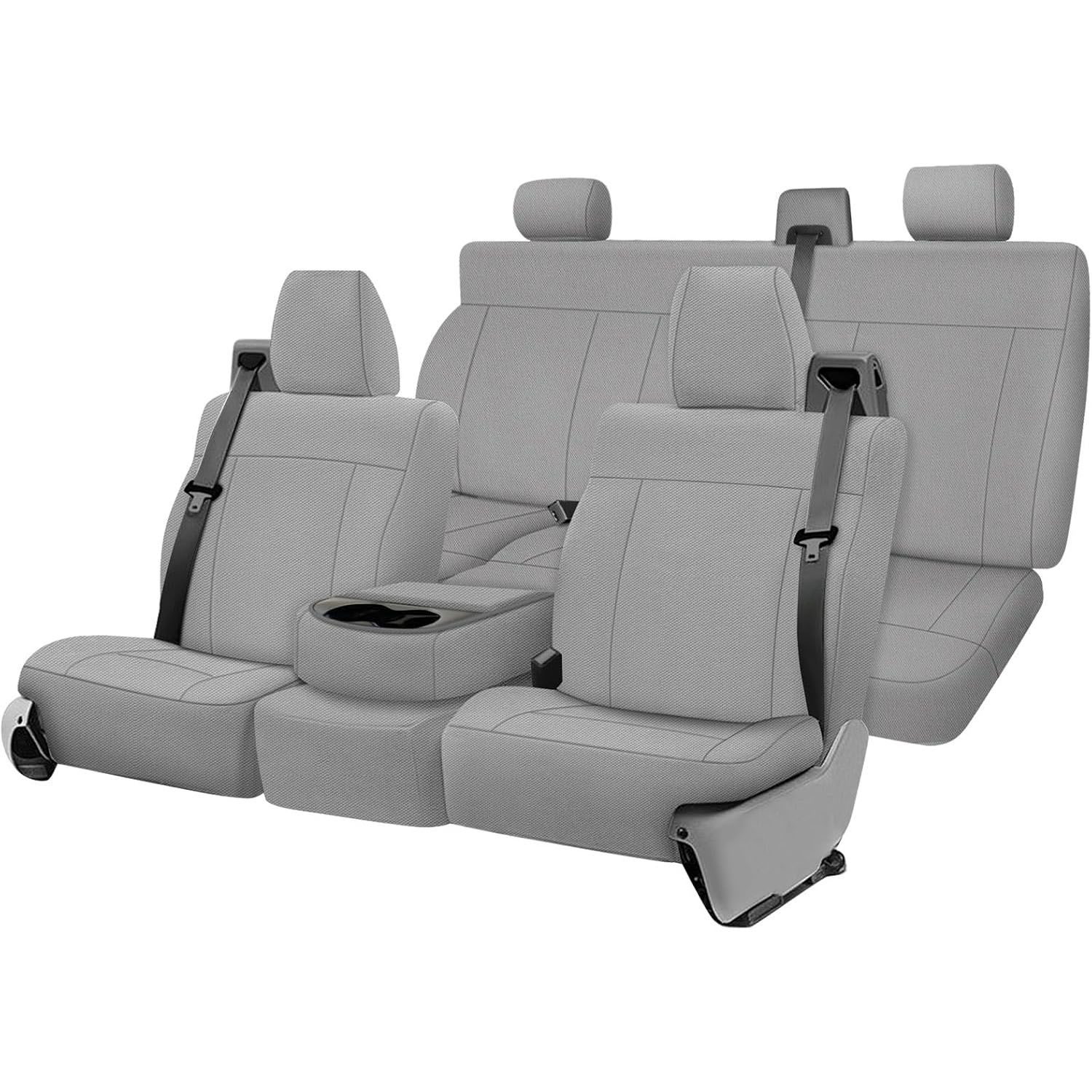 Full Seat Cover Set for 2004–2008 Ford F-150 XLT Super Cab（Light Gray）
