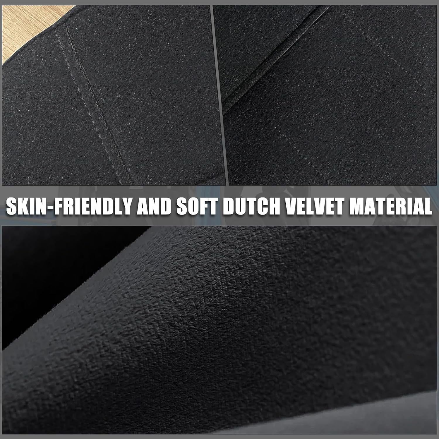 Front Seat Cover for 2009–2023 Ford E150 E250 E350 Van（Black）