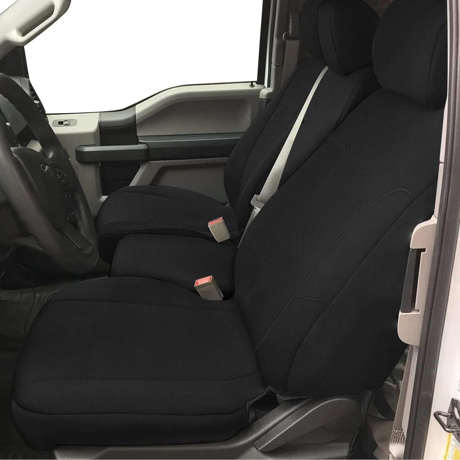 Front Seat Cover for 2011–2014 Ford F-150 F-250 F-350 F-450 F-550(Black)