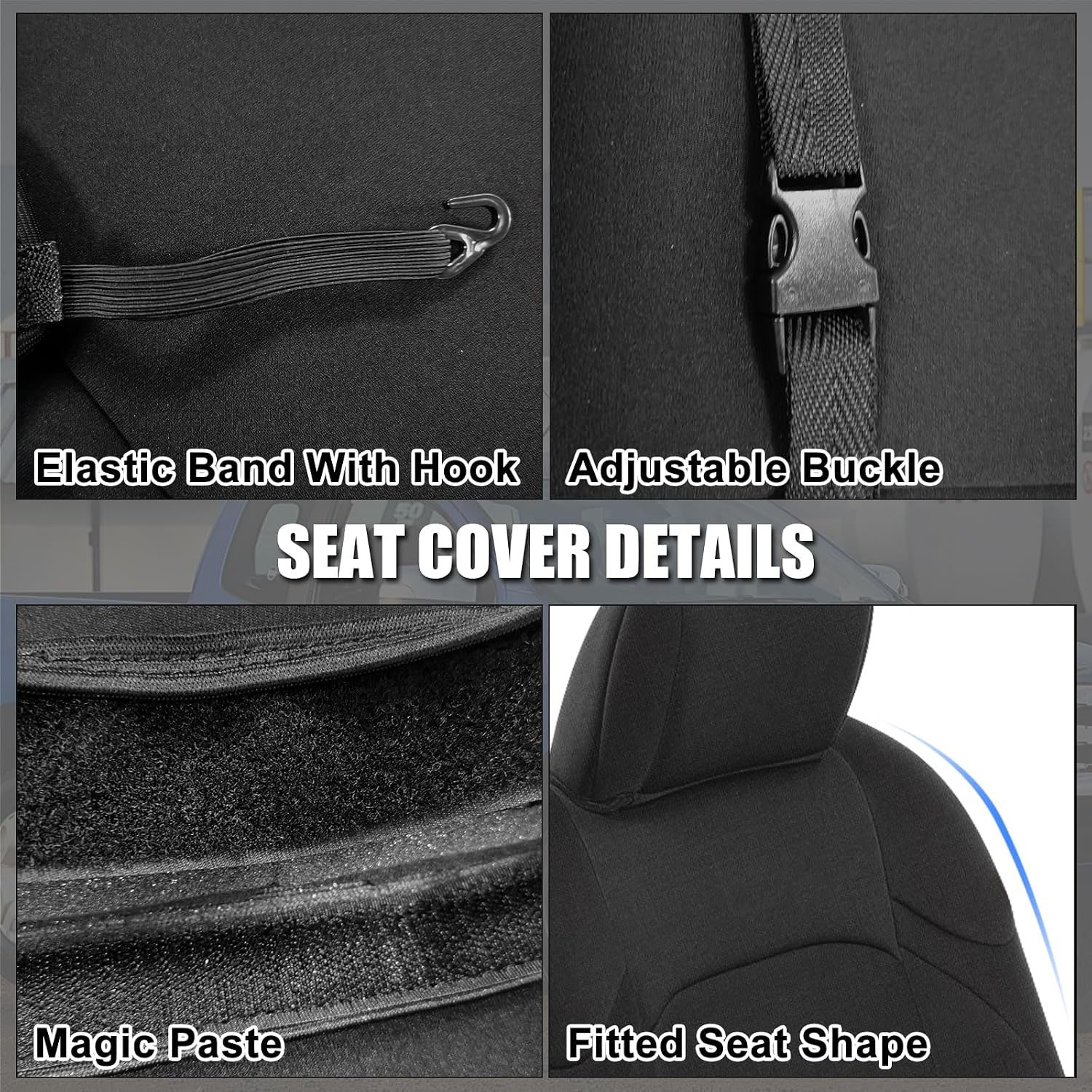 Front Seat Cover for 2011–2014 Ford F-150 F-250 F-350 F-450 F-550(Black)