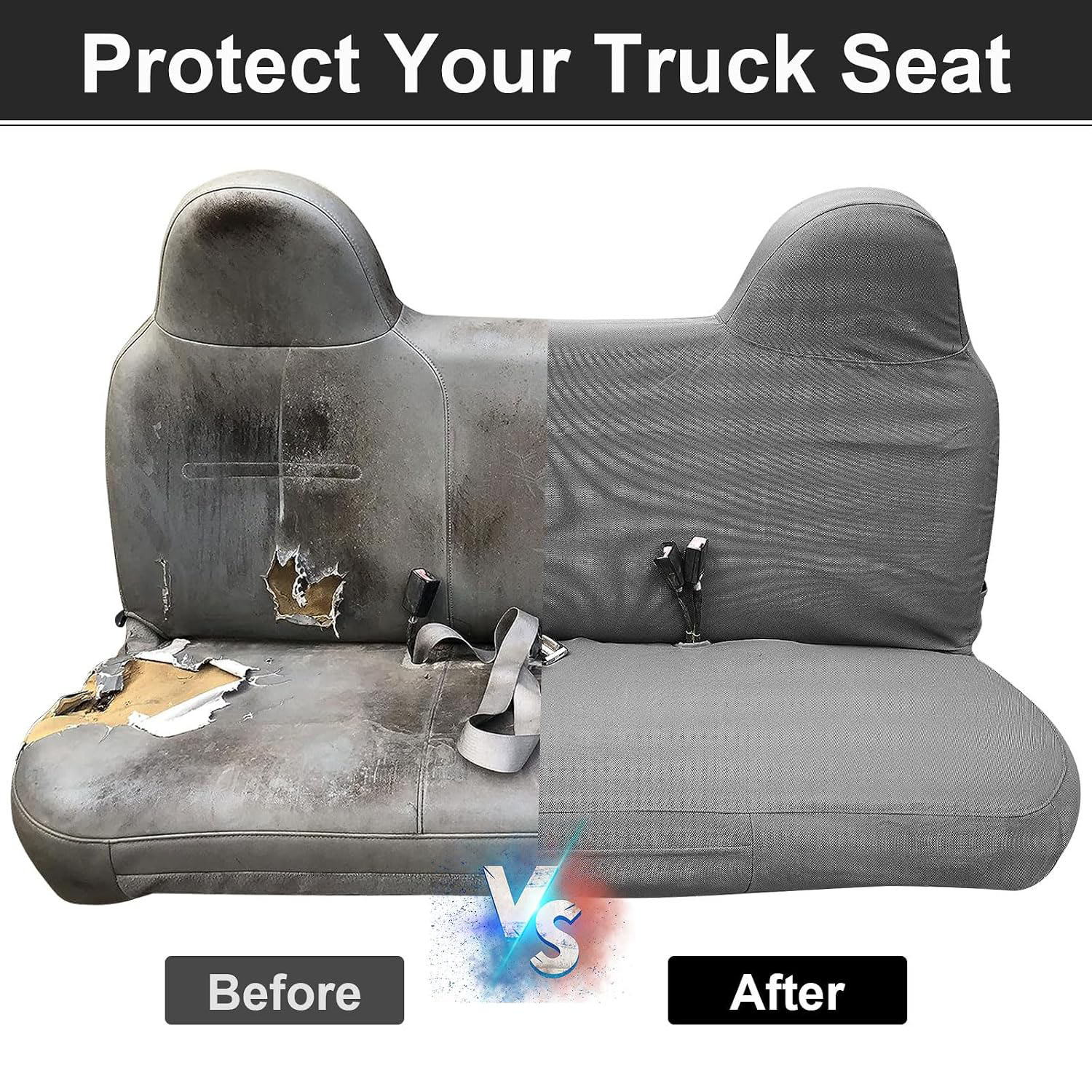 Front Bench Seat Cover for 1999–2007 Ford F-250 F-350 F-450 F-550