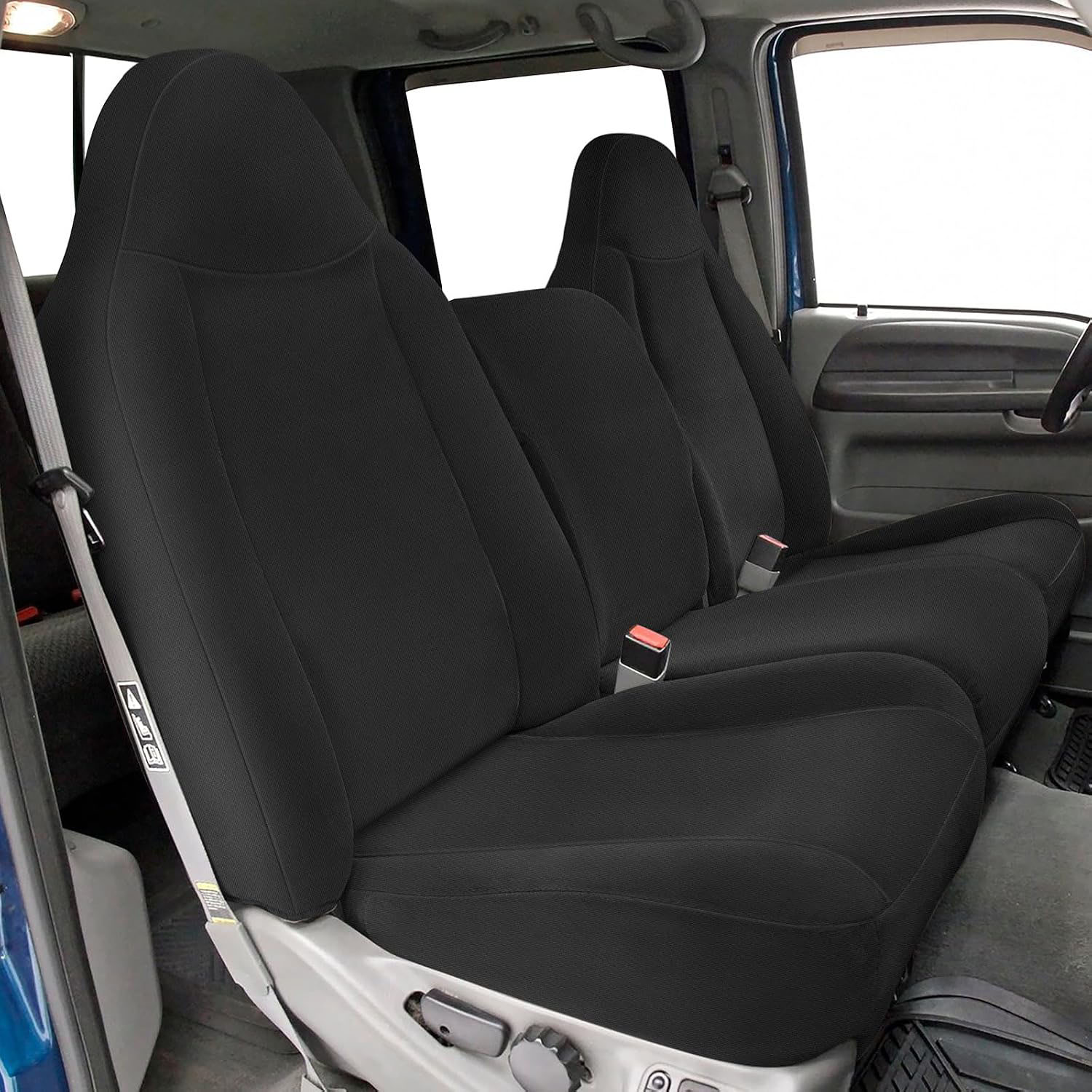Front Seat Cover for 1999–2007 Ford F-250 F-350 F-450 F-550(Black)