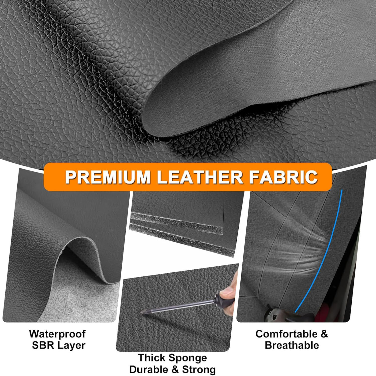 Front Bench Seat Cover for 1995–2010 Ford F-250 F-350 F-450(	Black and Gray)