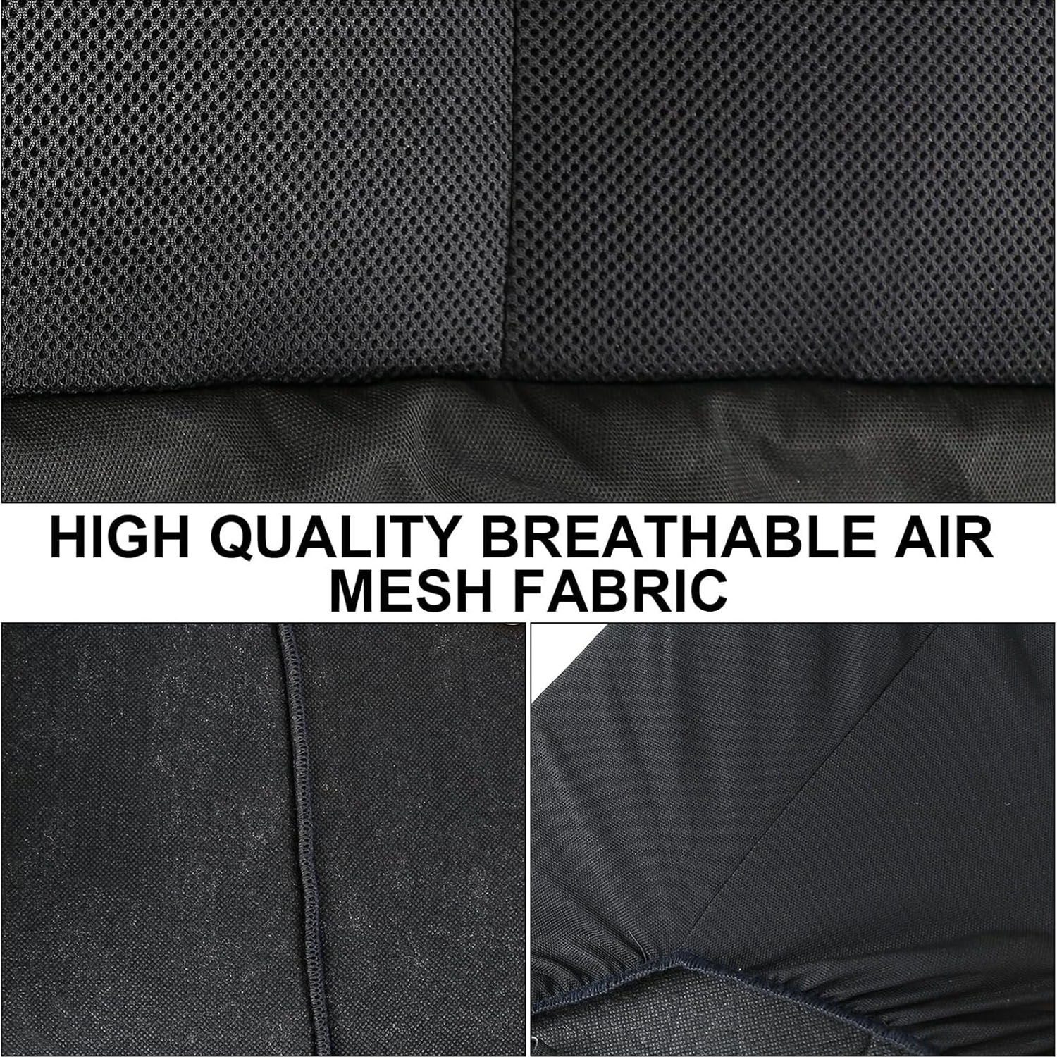 Front Bench Seat Cover for 1969–1996 Ford F100 F150 F250 Classic Truck(Black)