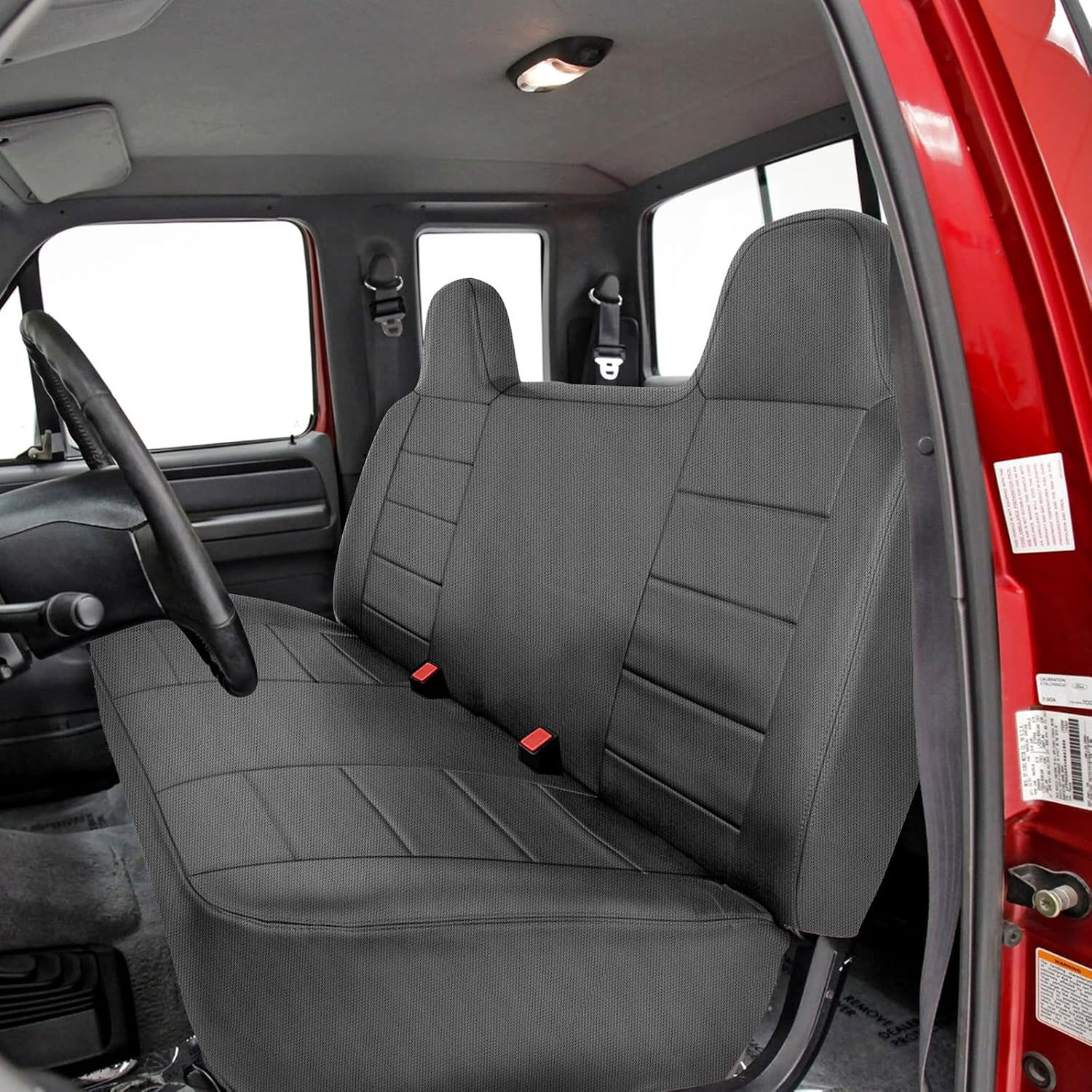 Front Bench Seat Cover for 1992–1998 Ford F150 F250 F350（Charcoal）