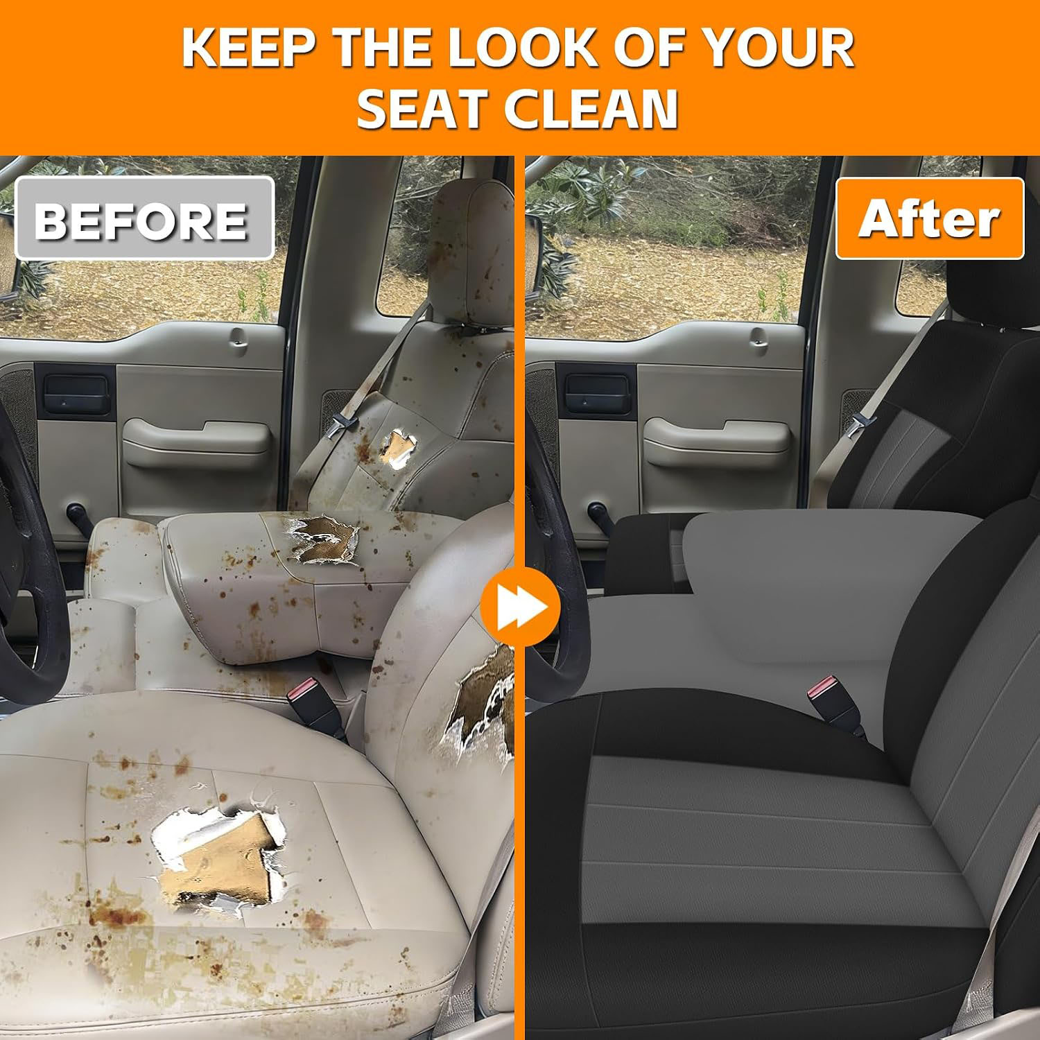  Front Bench Seat Cover for 2004–2008 Ford F150 XL