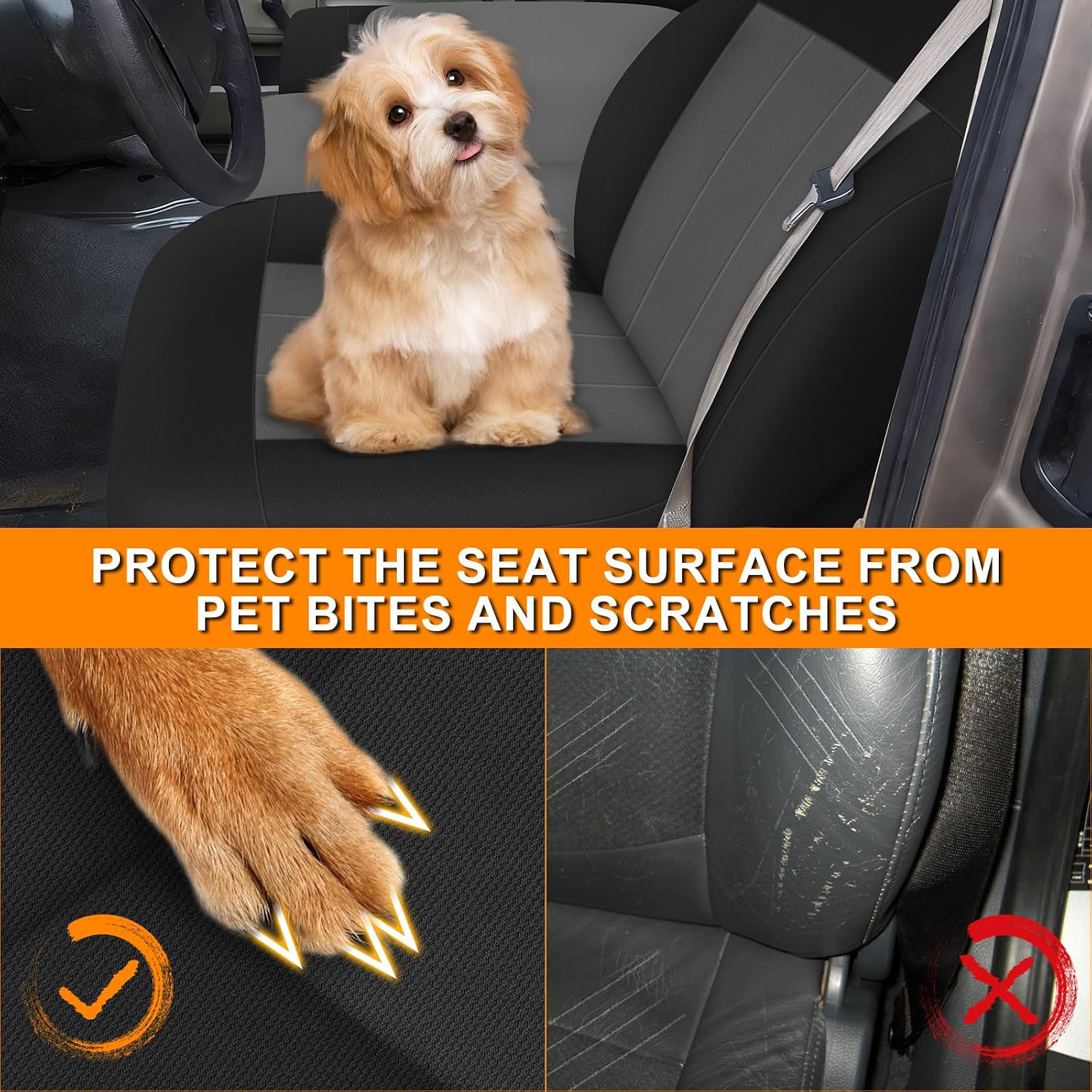  Front Bench Seat Cover for 2004–2008 Ford F150 XL