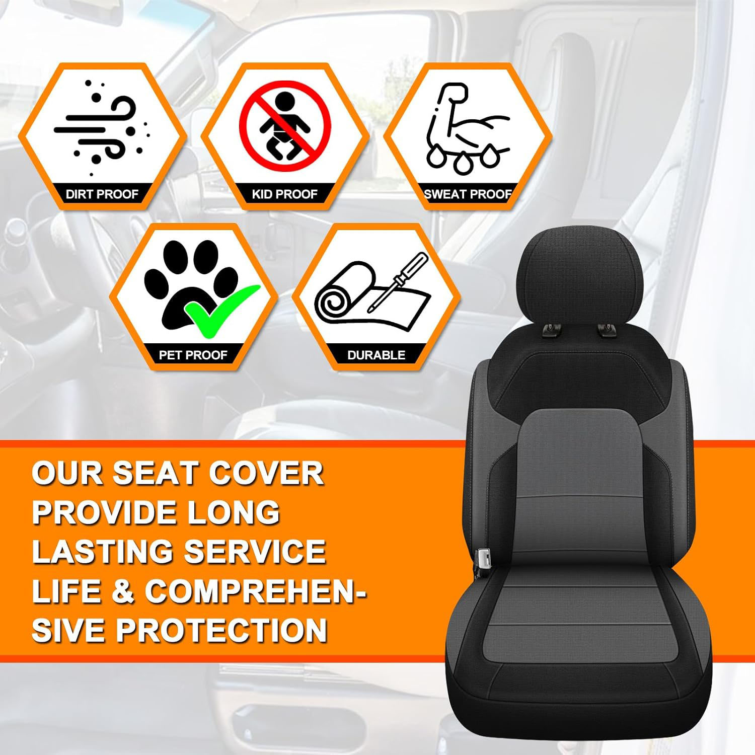 Full Seat Cover for 2021–2025 Ford Bronco 4 Door