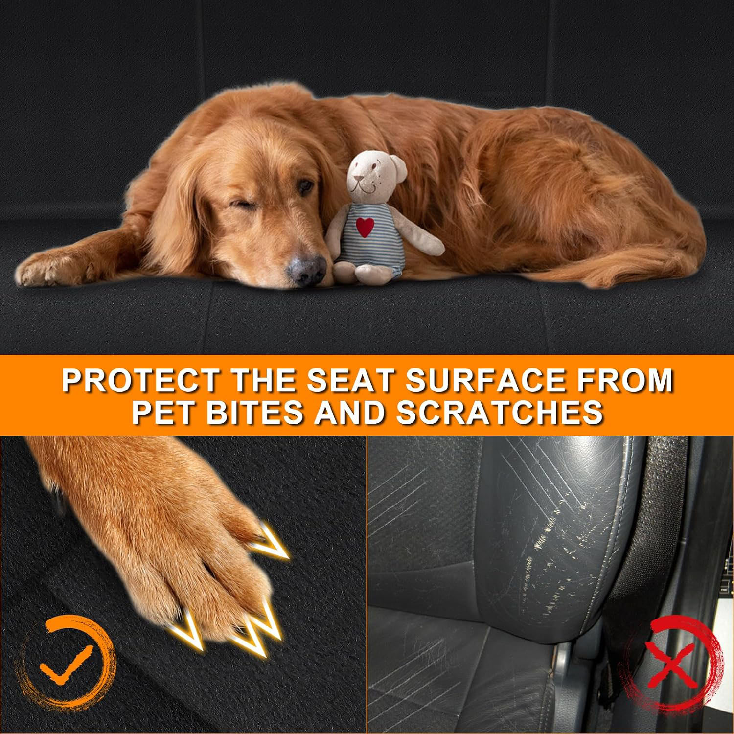 Covelta Front Seat Cover for 1993–2008 Ford E-Series Van(Black)