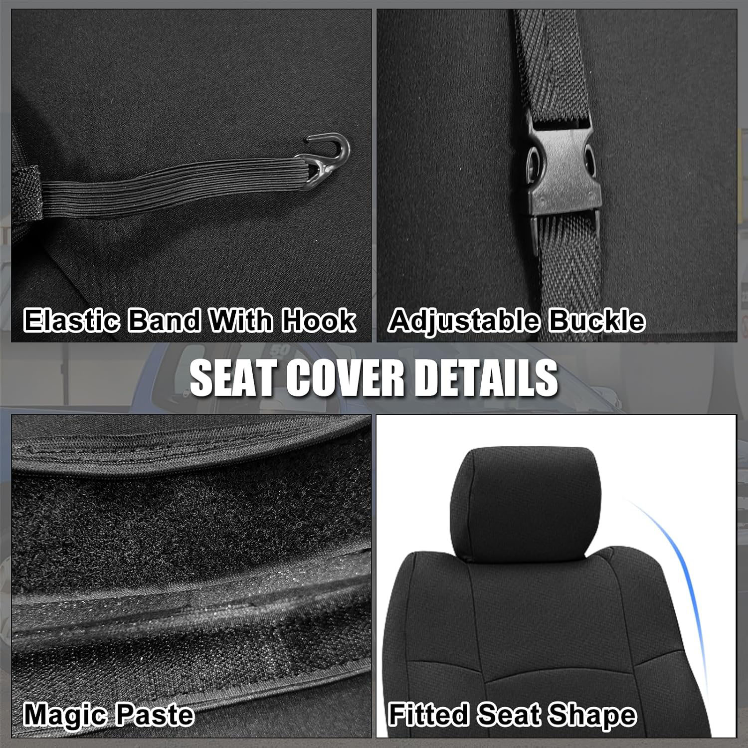 Rear 40/60 Split Seat Cover for 2015–2025 Ford F150 / 2017–2025 Ford F250 F350 F450