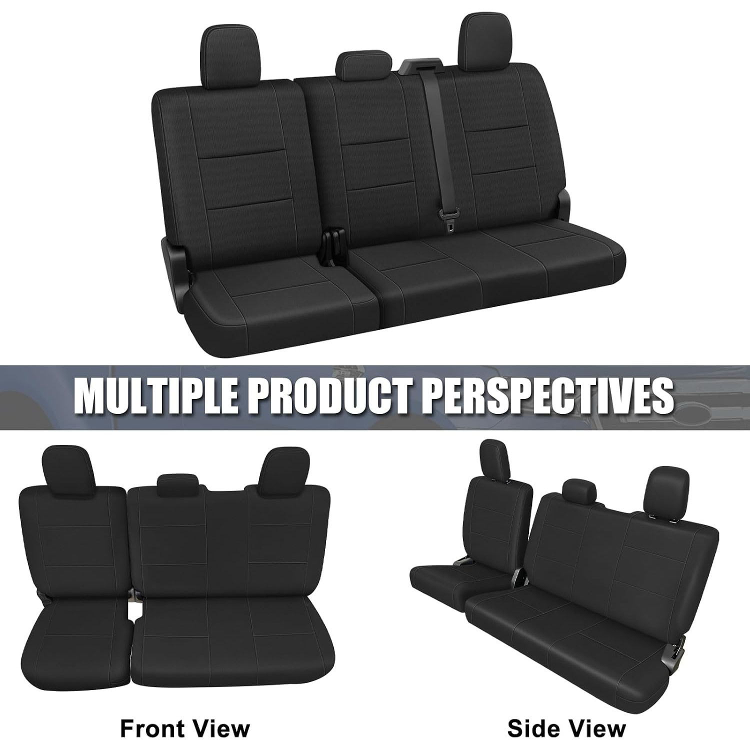 Rear 40/60 Split Seat Cover for 2015–2025 Ford F150 / 2017–2025 Ford F250 F350 F450
