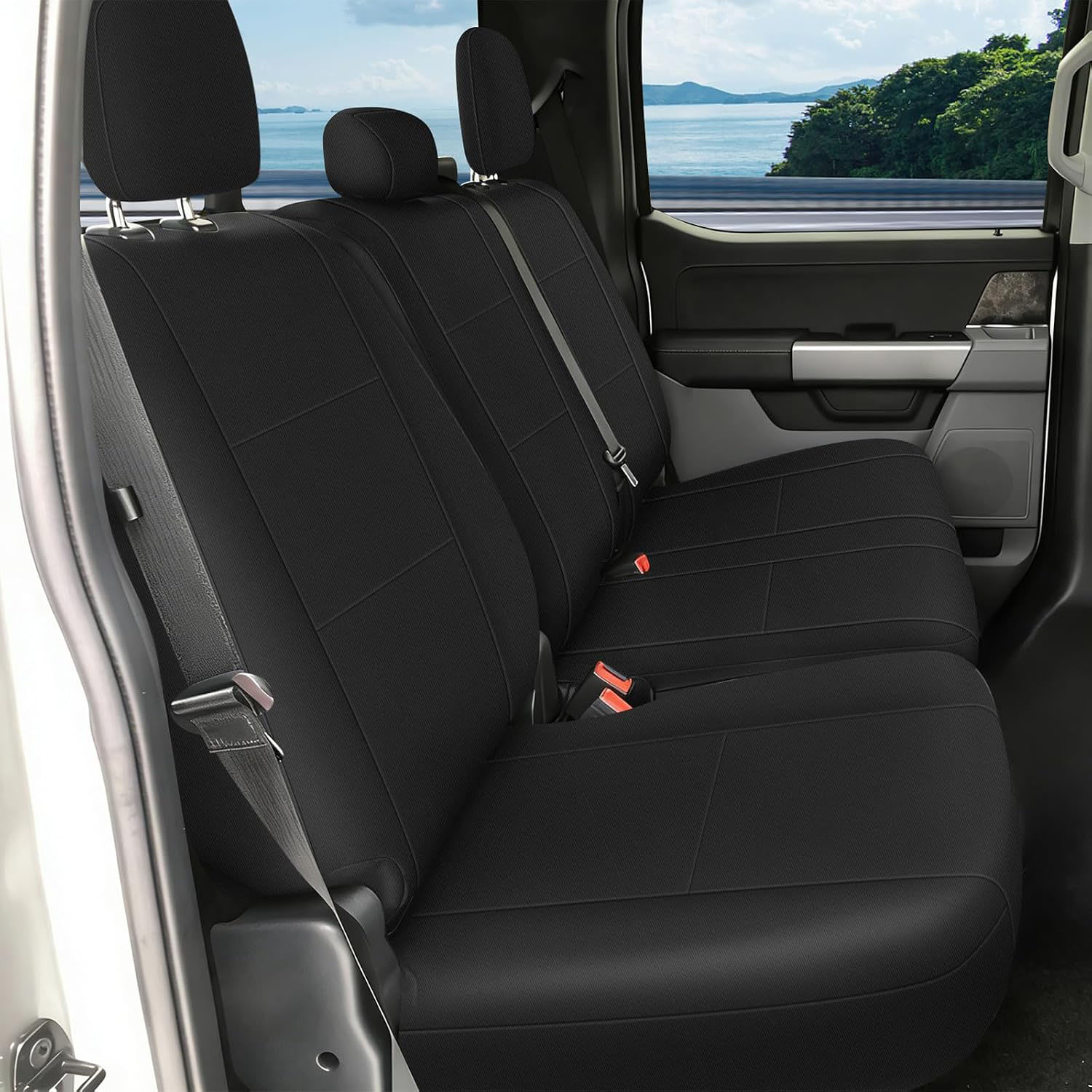Rear 40/60 Split Seat Cover for 2015–2025 Ford F150 / 2017–2025 Ford F250 F350 F450
