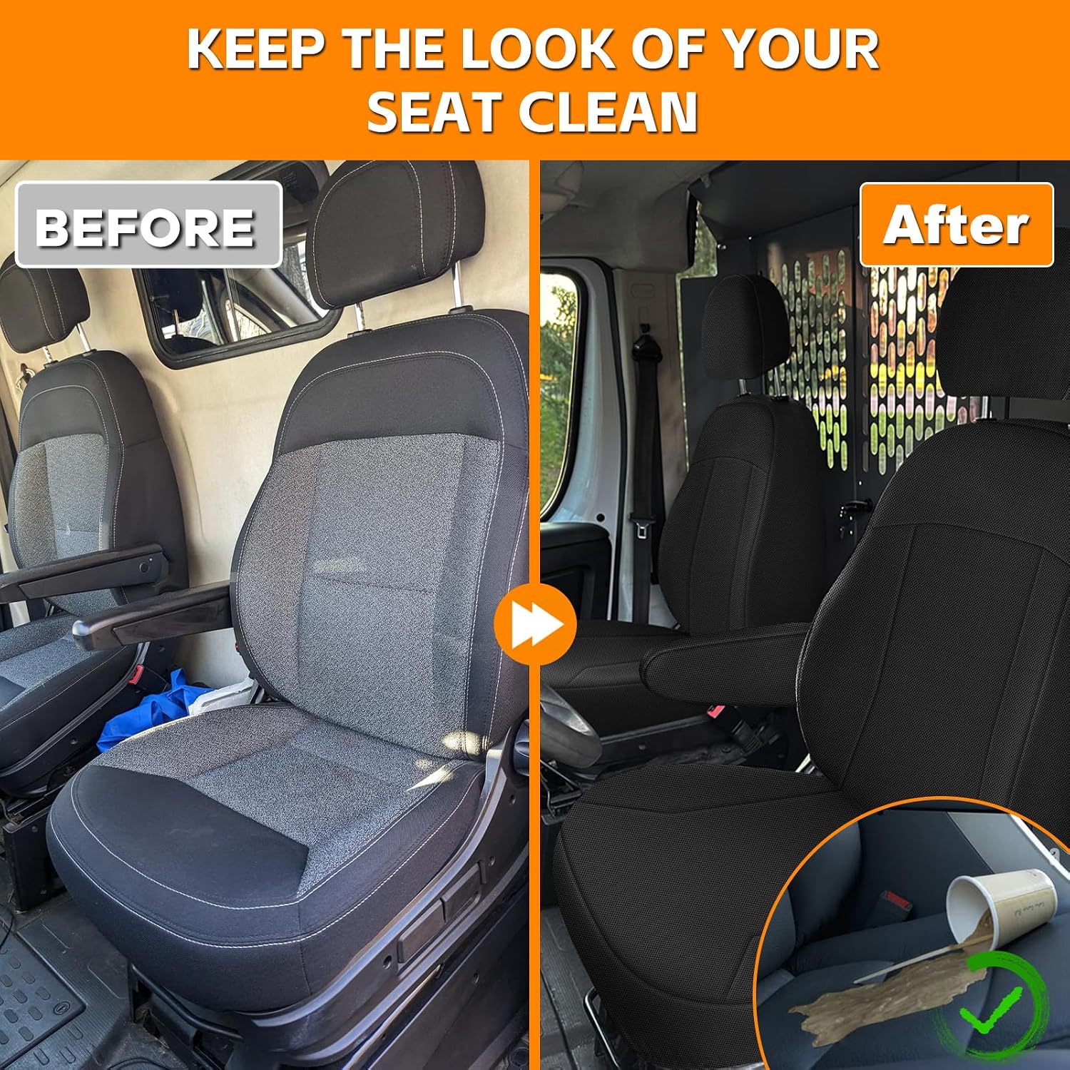 Covelta Front Bucket Seat Covers for 2013–2020 Ram ProMaster Van