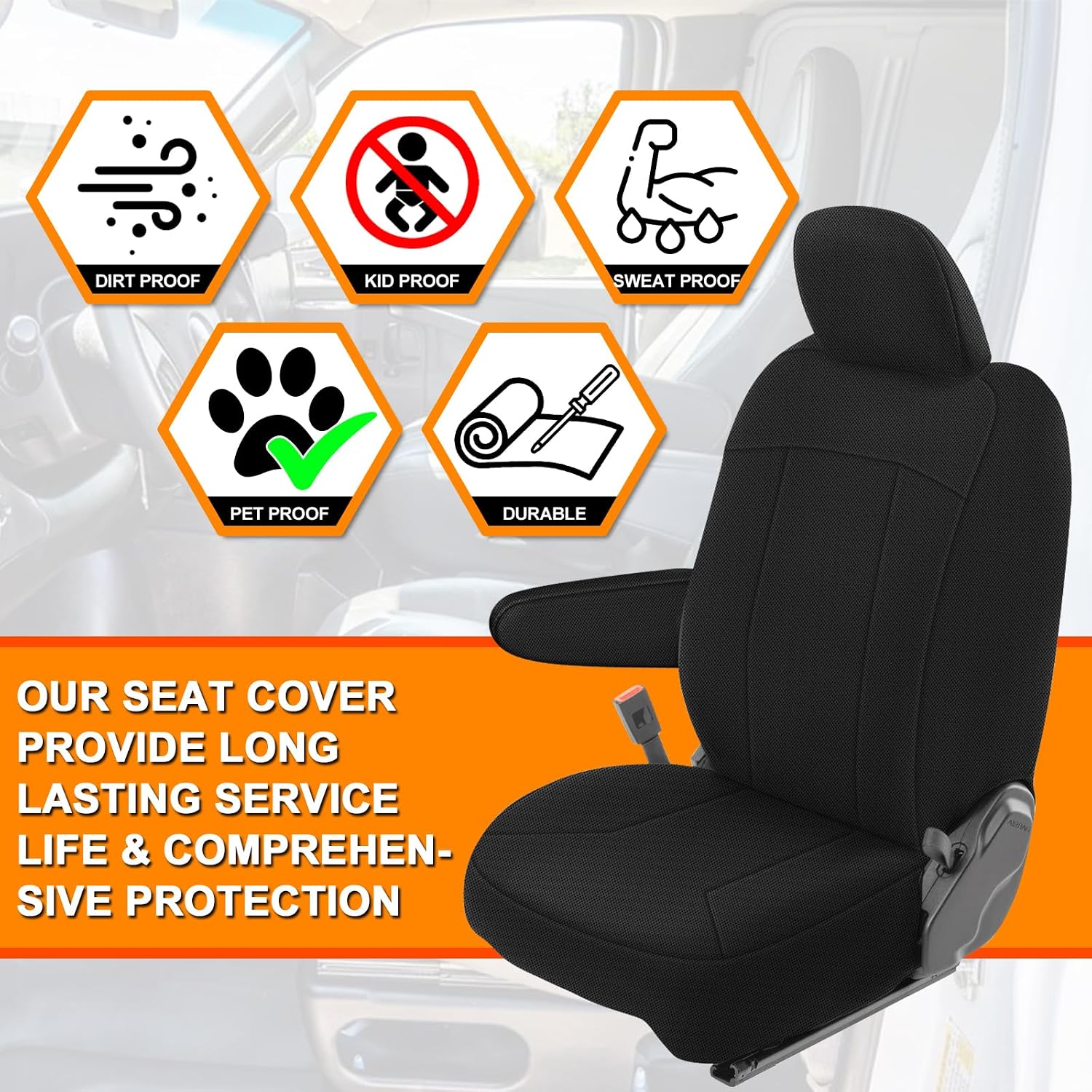 Covelta Front Bucket Seat Covers for 2013–2020 Ram ProMaster Van