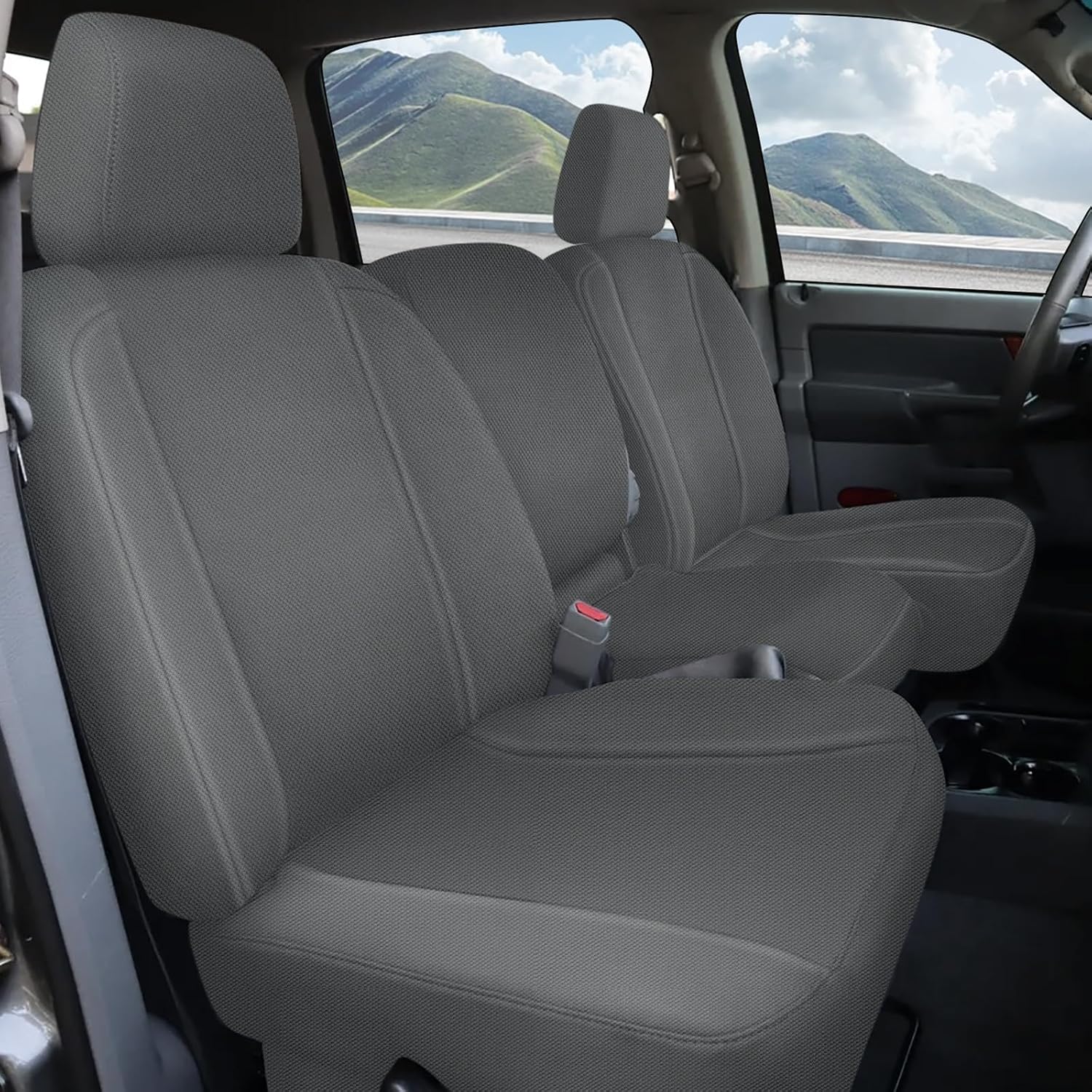 Covelta Front 40/20/40 Split Seat Cover for 2006–2009 Dodge Ram 2500 & 3500（Gray）