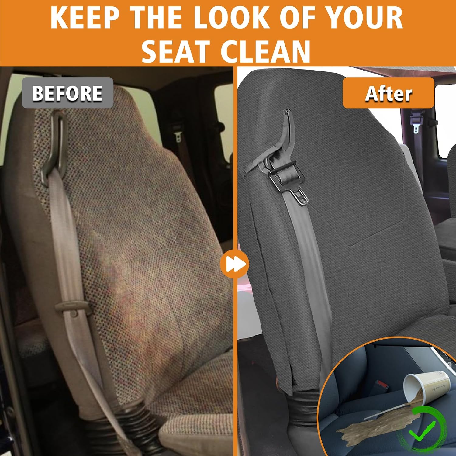 [Copy]Covelta Front 40/20/40 Split Seat Cover for 1998–2002 Dodge Ram 1500 2500 3500（Gary）