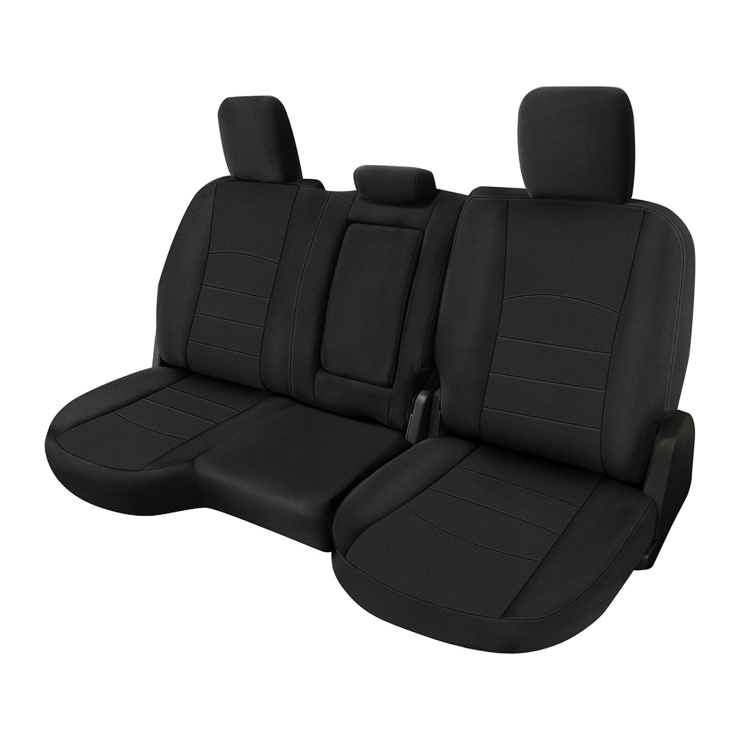 Covelta Rear Seat Cover for 2013–2022 Dodge Ram 1500 2500 Crew Cab 60/40 Split Seat with Armrest (Black)