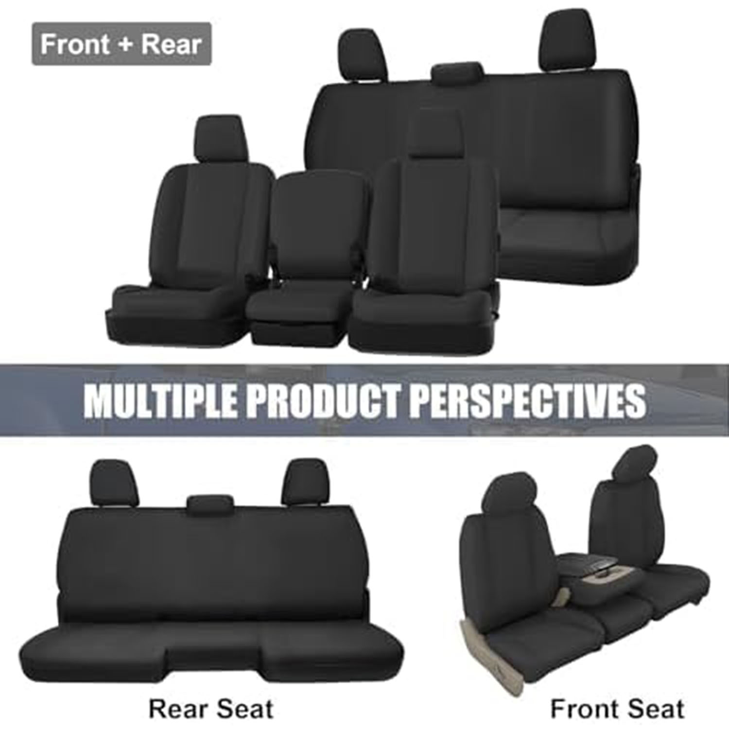 CoveltaFull Seat Cover Set for 2013–2018 Dodge Ram 1500/2500/3500 Crew Cab & 2019–2021 Ram 1500 Classic