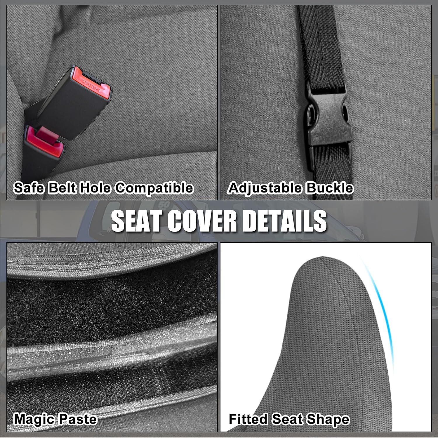 [Copy]Covelta Front Seat Cover for 2010–2021 Chevy Express Van(Gray)