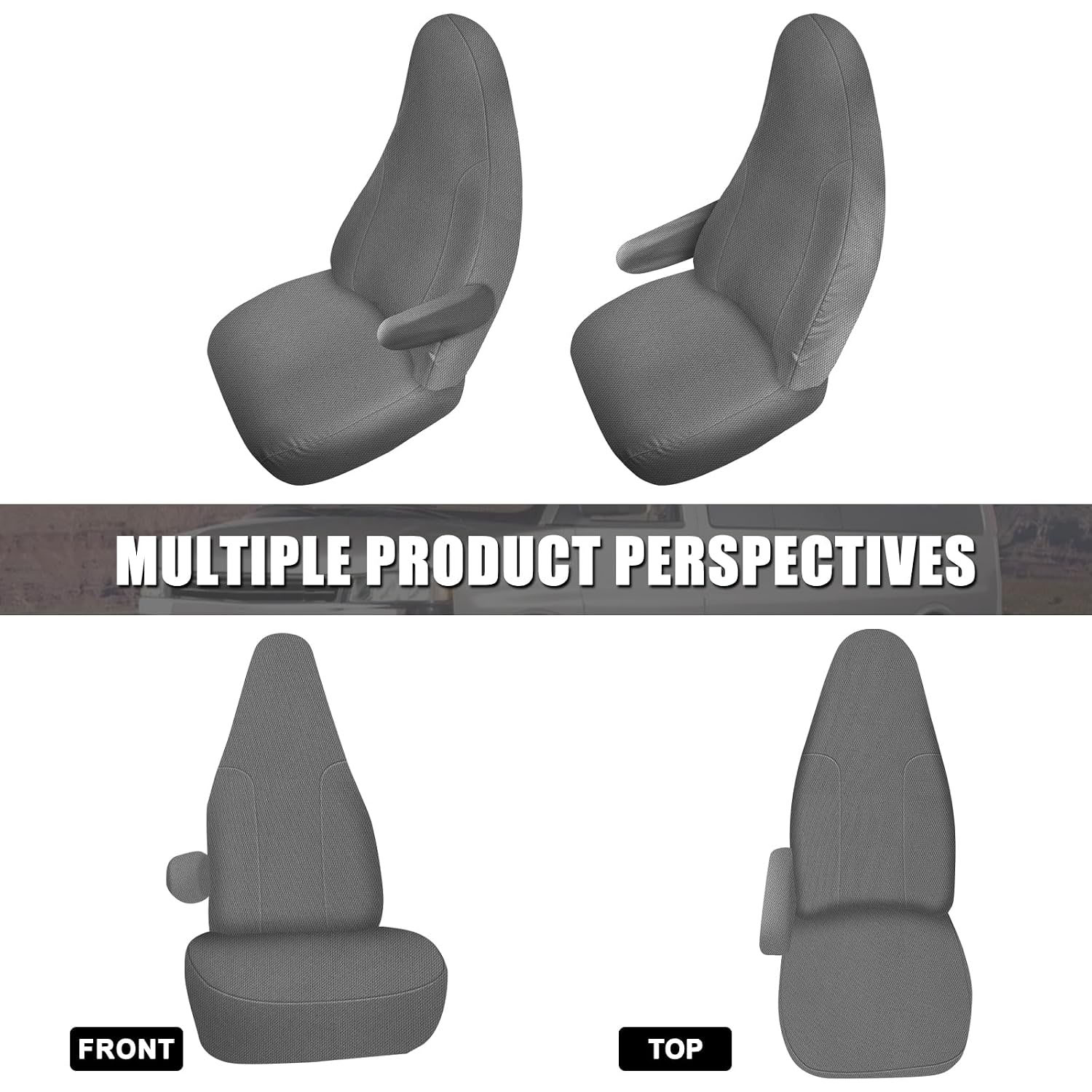 [Copy]Covelta Front Seat Cover for 2010–2021 Chevy Express Van(Gray)