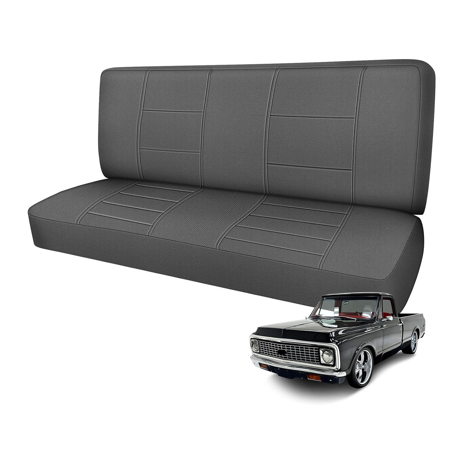 Covelta Front Bench Seat Cover for 1961–1987 Chevy C/K 10 C/K 20(Gary)