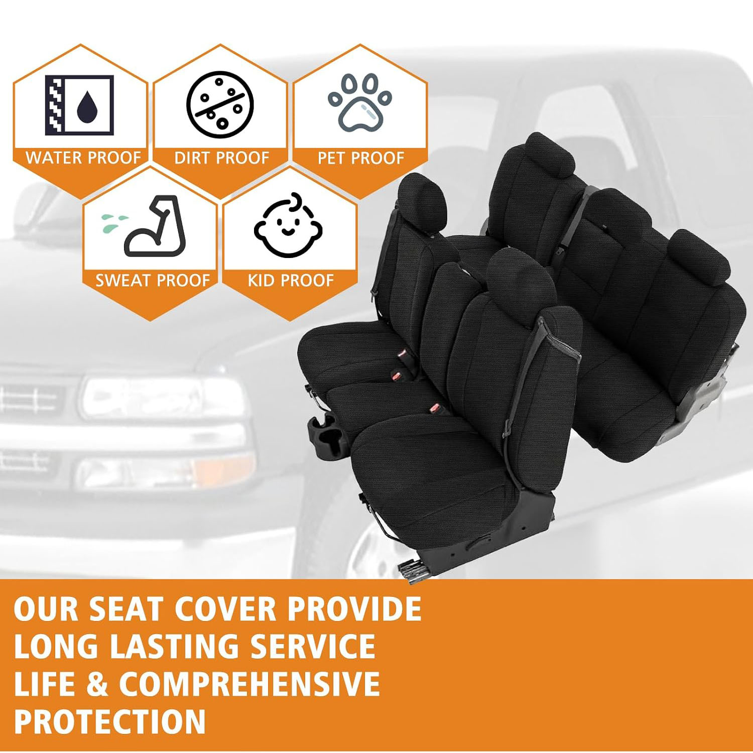 Covelta Front Seat Cover for 2003–2006 Chevy Silverado Double Cab