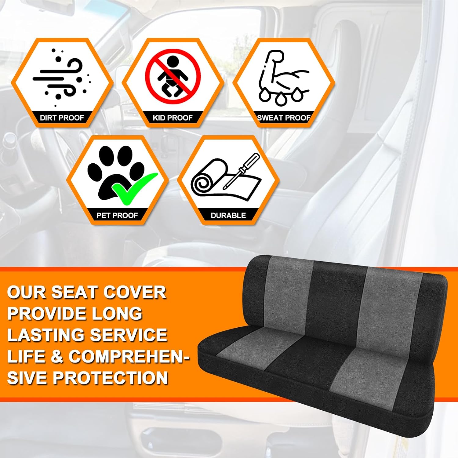 Covelta Front Bench Seat Cover for 1982–1991 Chevy S10