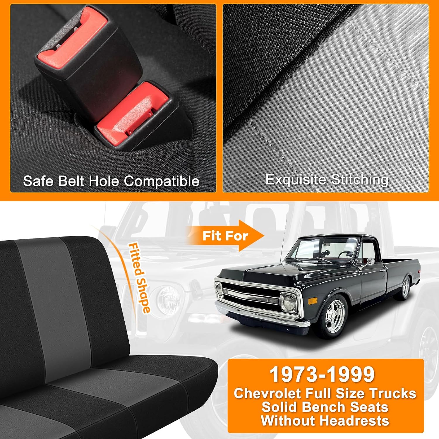 Covelta Front Bench Seat Cover for 1973–1999 Chevy Full-Size Trucks