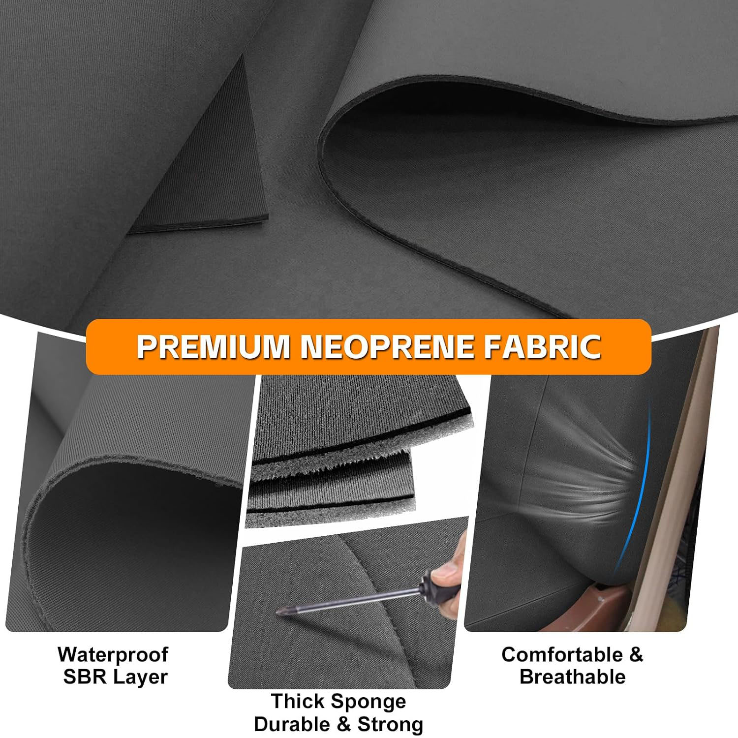 Covelta Front Bench Seat Cover for 1973–1999 Chevy Full-Size Trucks(Charcoal)
