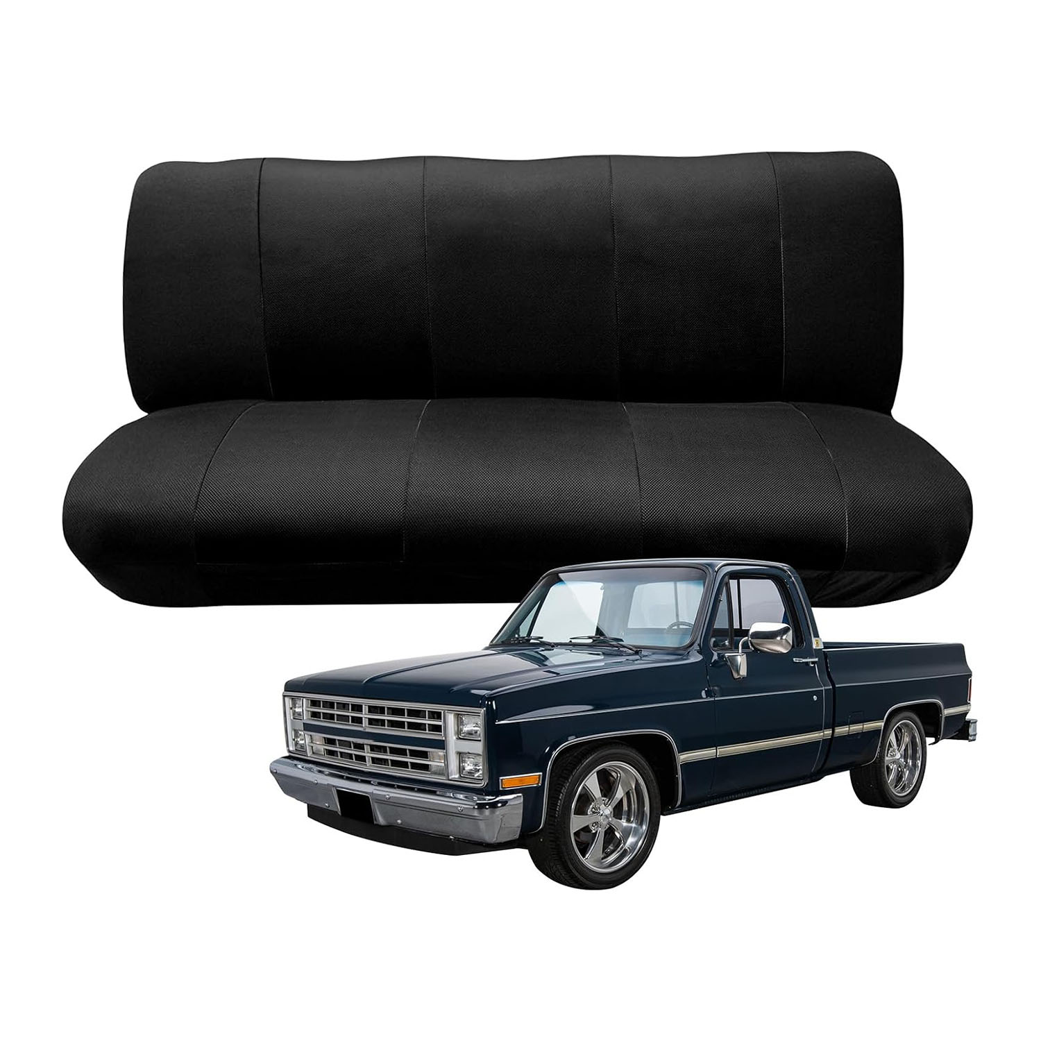 [Copy]Covelta Front Bench Seat Cover for 1973–1999 Chevy Full-Size Trucks(Charcoal)