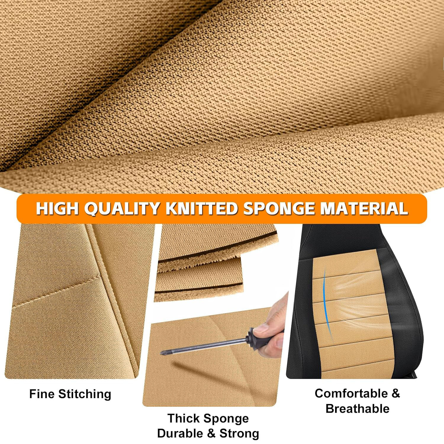  Covelta Front & Rear Full Set Seat Covers for 1982–2002 Chevy Camaro
