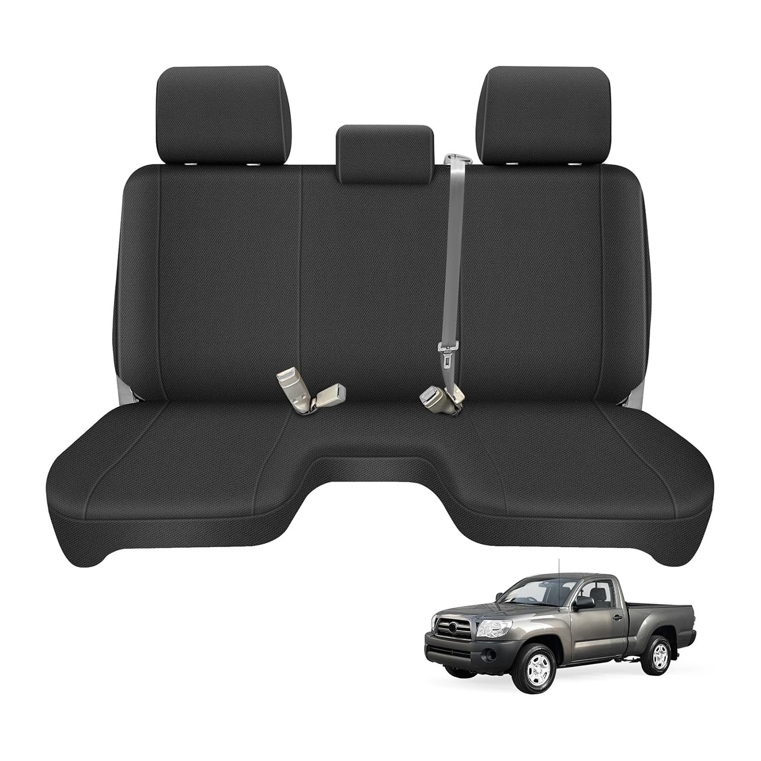 Covelta Front Bench Seat Cover for 2005–2014 Toyota Tacoma（Black）