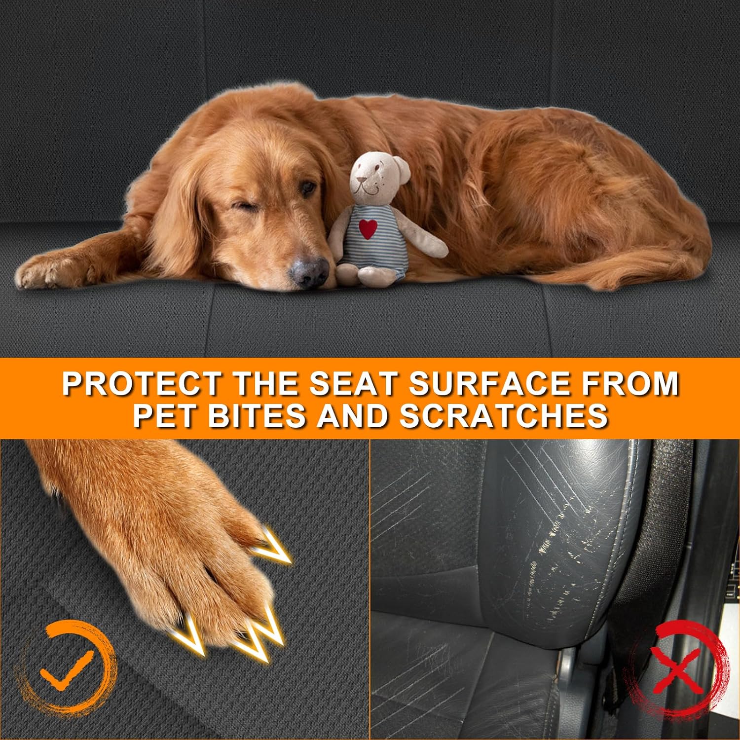 Covelta Front Bench Seat Cover for 2005–2014 Toyota Tacoma（Black）