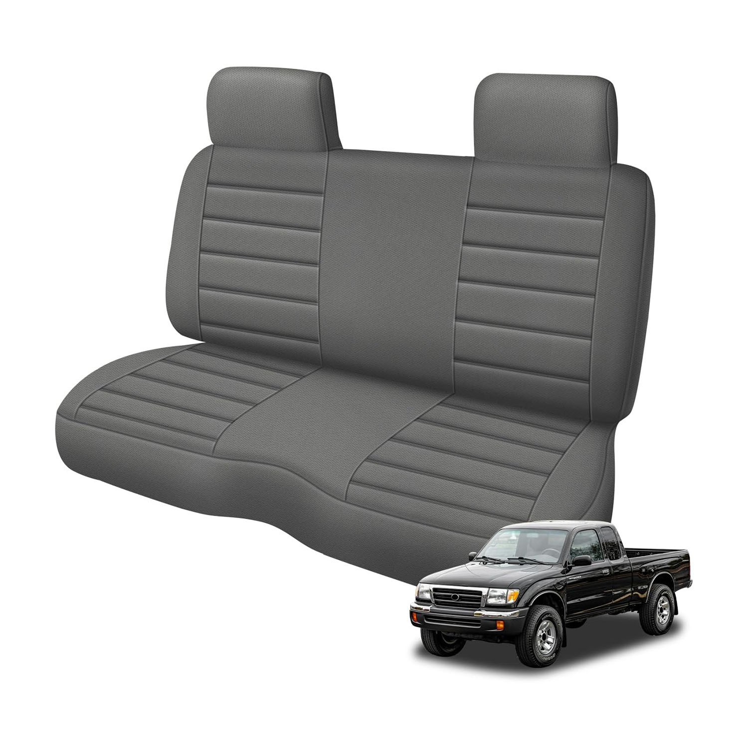 Covelta Front Bench Seat Cover Replacement for 1995–2004 Toyota Tacoma（Charcoal）