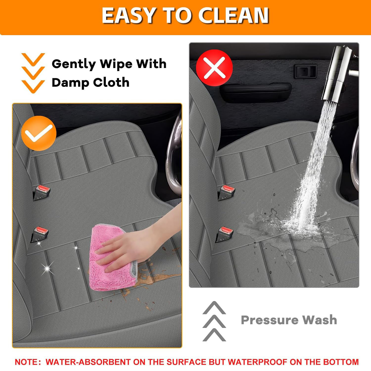 Covelta Front Bench Seat Cover Replacement for 1995–2004 Toyota Tacoma（Charcoal）