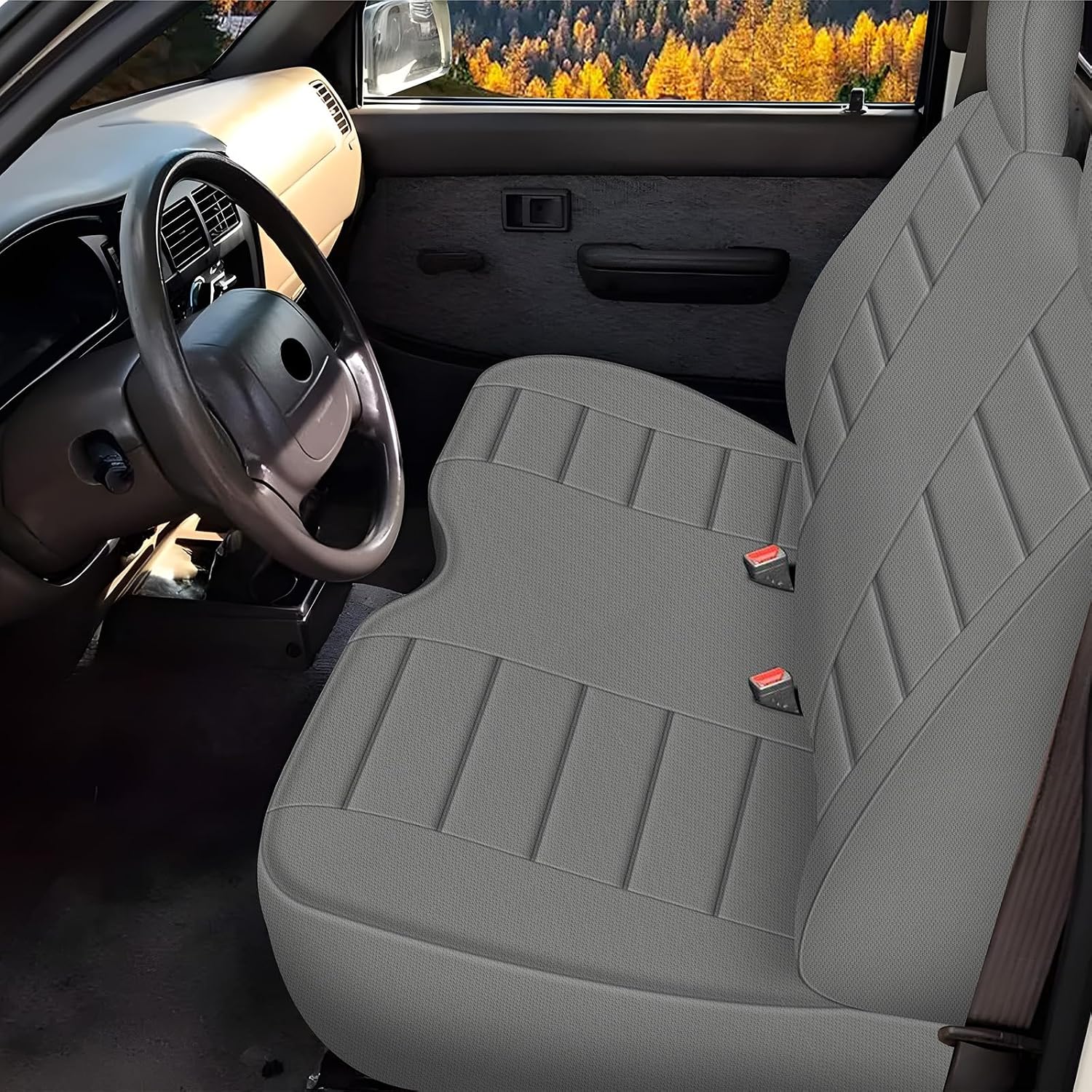 Covelta Front Bench Seat Cover Replacement for 1995–2004 Toyota Tacoma（Charcoal）