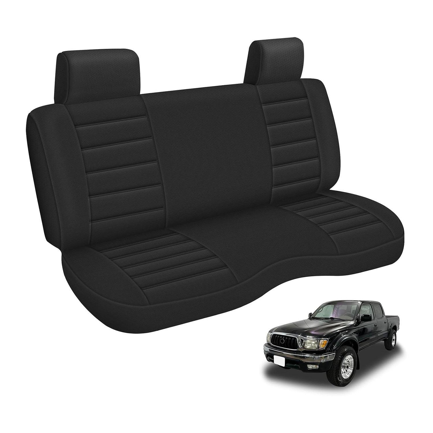 Covelta Front Bench Seat Cover Replacement for 1995–2004 Toyota Tacoma（Black）